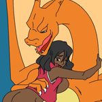 Дракон напялил мулатку на член